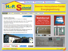 Tablet Screenshot of hp-schmid.com